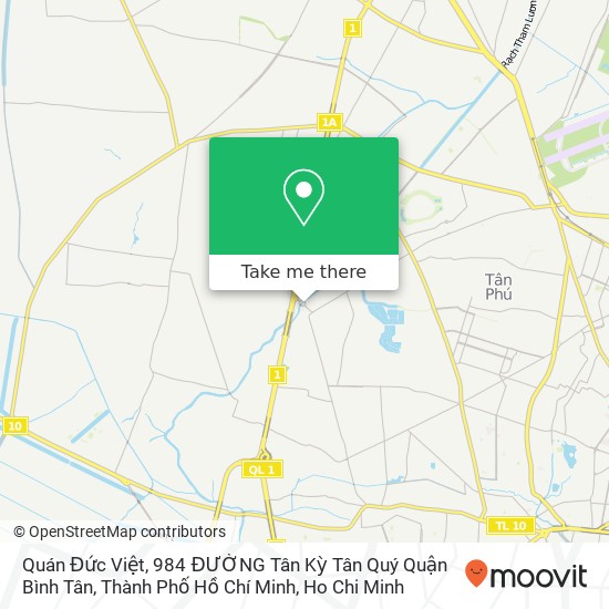 Quán Đức Việt, 984 ĐƯỜNG Tân Kỳ Tân Quý Quận Bình Tân, Thành Phố Hồ Chí Minh map