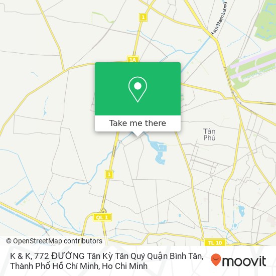 K & K, 772 ĐƯỜNG Tân Kỳ Tân Quý Quận Bình Tân, Thành Phố Hồ Chí Minh map