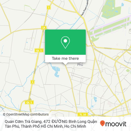 Quán Cơm Trà Giang, 472 ĐƯỜNG Bình Long Quận Tân Phú, Thành Phố Hồ Chí Minh map