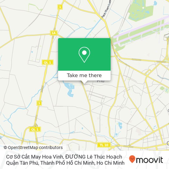 Cơ Sở Cắt May Hoa Vinh, ĐƯỜNG Lê Thúc Hoạch Quận Tân Phú, Thành Phố Hồ Chí Minh map