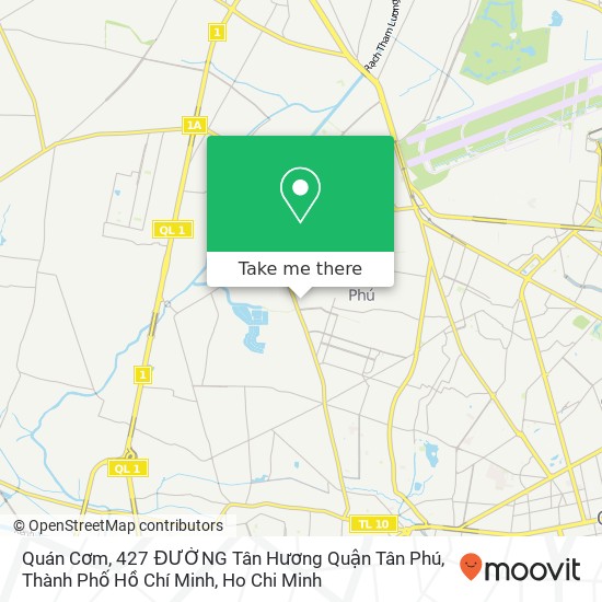 Quán Cơm, 427 ĐƯỜNG Tân Hương Quận Tân Phú, Thành Phố Hồ Chí Minh map