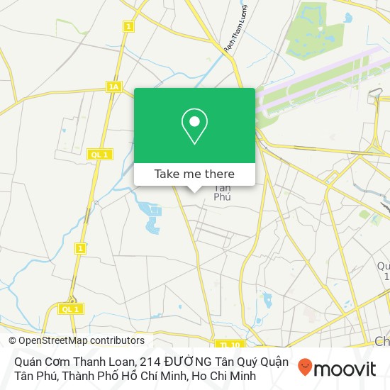 Quán Cơm Thanh Loan, 214 ĐƯỜNG Tân Quý Quận Tân Phú, Thành Phố Hồ Chí Minh map