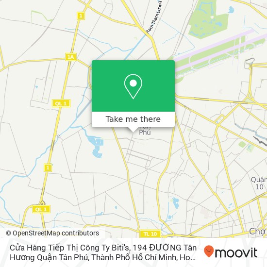 Cửa Hàng Tiếp Thị Công Ty Biti's, 194 ĐƯỜNG Tân Hương Quận Tân Phú, Thành Phố Hồ Chí Minh map
