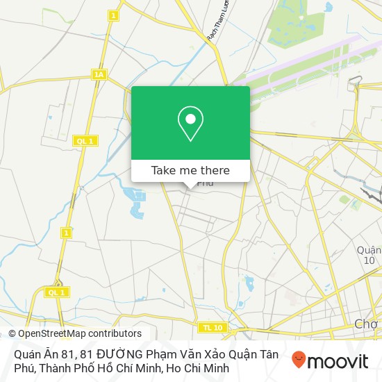 Quán Ăn 81, 81 ĐƯỜNG Phạm Văn Xảo Quận Tân Phú, Thành Phố Hồ Chí Minh map