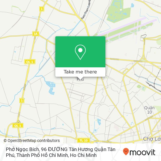 Phở Ngọc Bích, 96 ĐƯỜNG Tân Hương Quận Tân Phú, Thành Phố Hồ Chí Minh map