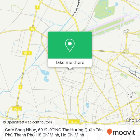 Cafe Sóng Nhạc, 69 ĐƯỜNG Tân Hương Quận Tân Phú, Thành Phố Hồ Chí Minh map
