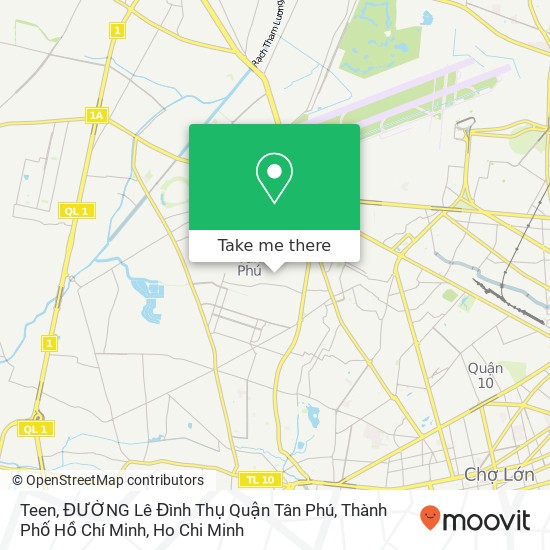 Teen, ĐƯỜNG Lê Đình Thụ Quận Tân Phú, Thành Phố Hồ Chí Minh map