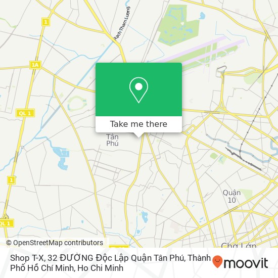 Shop T-X, 32 ĐƯỜNG Độc Lập Quận Tân Phú, Thành Phố Hồ Chí Minh map