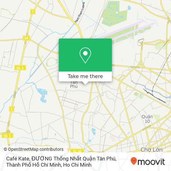 Café Kate, ĐƯỜNG Thống Nhất Quận Tân Phú, Thành Phố Hồ Chí Minh map