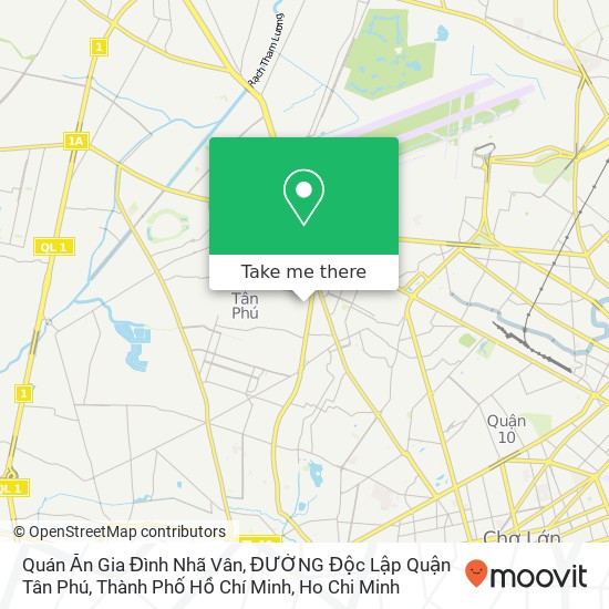 Quán Ăn Gia Đình Nhã Vân, ĐƯỜNG Độc Lập Quận Tân Phú, Thành Phố Hồ Chí Minh map