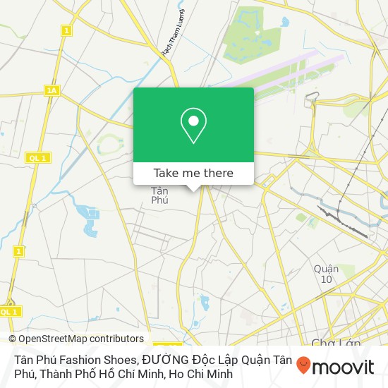 Tân Phú Fashion Shoes, ĐƯỜNG Độc Lập Quận Tân Phú, Thành Phố Hồ Chí Minh map