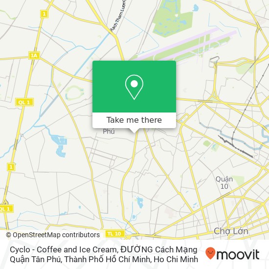 Cyclo - Coffee and Ice Cream, ĐƯỜNG Cách Mạng Quận Tân Phú, Thành Phố Hồ Chí Minh map