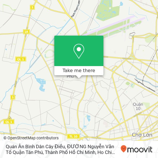 Quán Ăn Bình Dân Cây Điều, ĐƯỜNG Nguyễn Văn Tố Quận Tân Phú, Thành Phố Hồ Chí Minh map