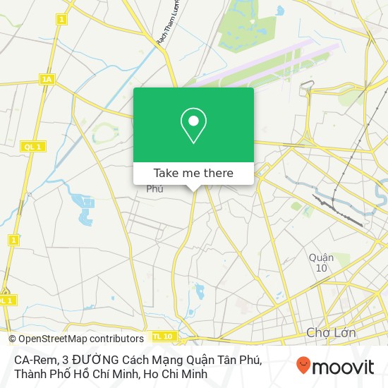 CA-Rem, 3 ĐƯỜNG Cách Mạng Quận Tân Phú, Thành Phố Hồ Chí Minh map