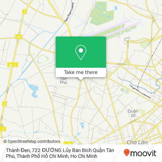 Thành Đen, 722 ĐƯỜNG Lũy Bán Bích Quận Tân Phú, Thành Phố Hồ Chí Minh map