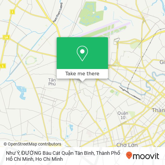 Như Ý, ĐƯỜNG Bàu Cát Quận Tân Bình, Thành Phố Hồ Chí Minh map