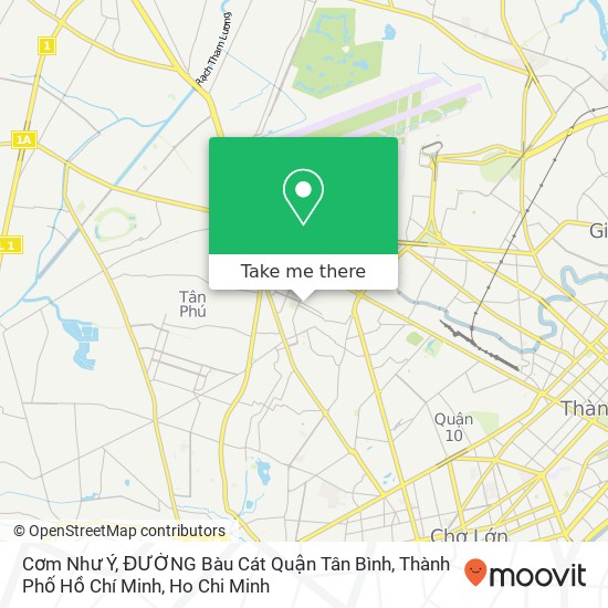 Cơm Như Ý, ĐƯỜNG Bàu Cát Quận Tân Bình, Thành Phố Hồ Chí Minh map