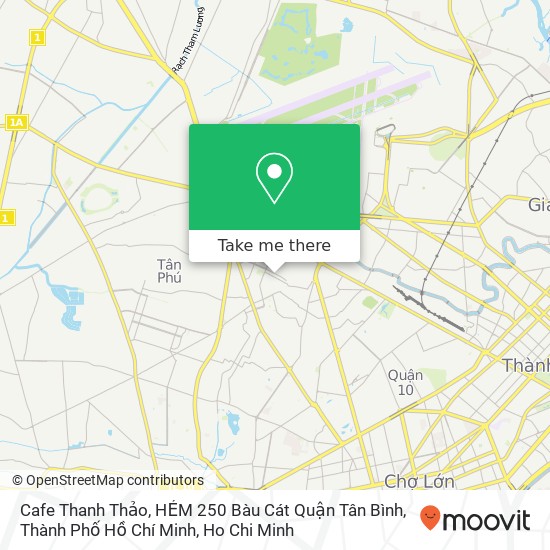 Cafe Thanh Thảo, HẺM 250 Bàu Cát Quận Tân Bình, Thành Phố Hồ Chí Minh map