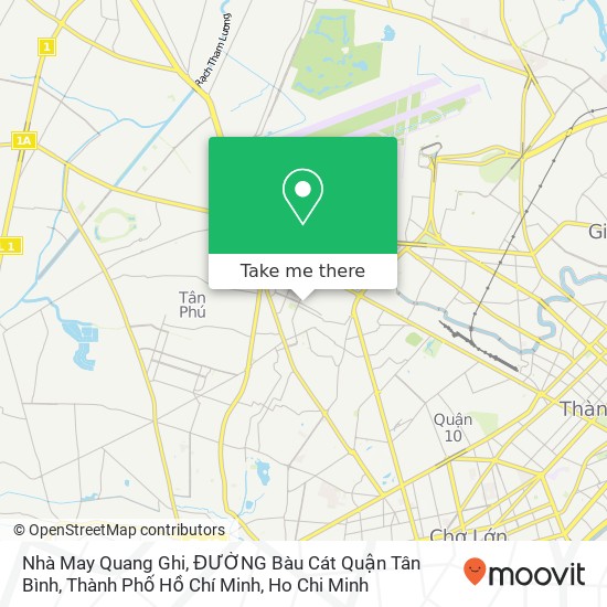 Nhà May Quang Ghi, ĐƯỜNG Bàu Cát Quận Tân Bình, Thành Phố Hồ Chí Minh map