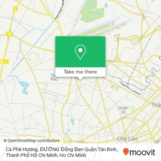 Cà Phê Hương, ĐƯỜNG Đồng Đen Quận Tân Bình, Thành Phố Hồ Chí Minh map