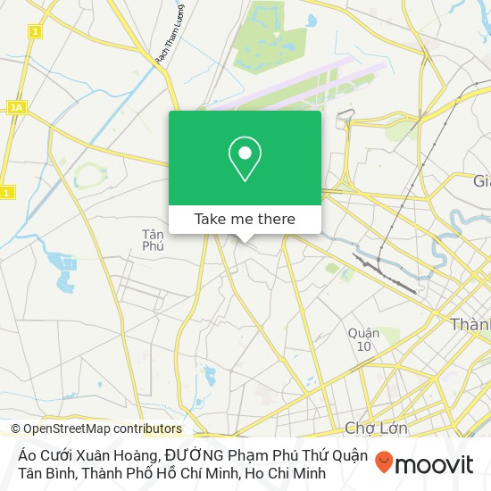 Áo Cưới Xuân Hoàng, ĐƯỜNG Phạm Phú Thứ Quận Tân Bình, Thành Phố Hồ Chí Minh map