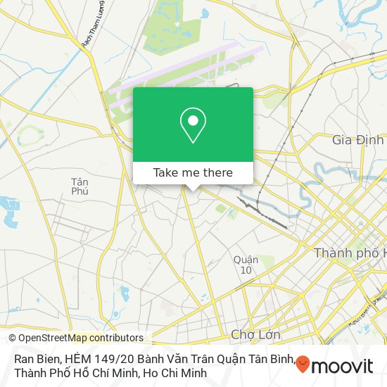 Ran Bien, HẺM 149 / 20 Bành Văn Trân Quận Tân Bình, Thành Phố Hồ Chí Minh map