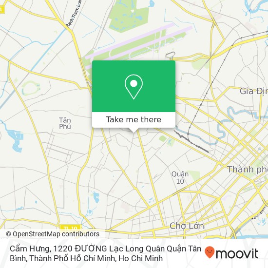Cẩm Hưng, 1220 ĐƯỜNG Lạc Long Quân Quận Tân Bình, Thành Phố Hồ Chí Minh map