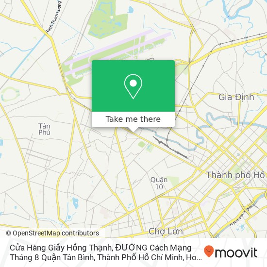 Cửa Hàng Giầy Hồng Thạnh, ĐƯỜNG Cách Mạng Tháng 8 Quận Tân Bình, Thành Phố Hồ Chí Minh map