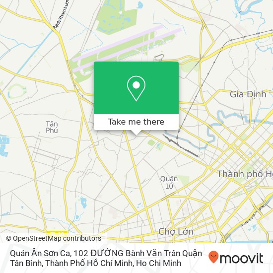 Quán Ăn Sơn Ca, 102 ĐƯỜNG Bành Văn Trân Quận Tân Bình, Thành Phố Hồ Chí Minh map