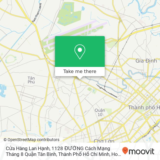 Cửa Hàng Lan Hạnh, 1128 ĐƯỜNG Cách Mạng Tháng 8 Quận Tân Bình, Thành Phố Hồ Chí Minh map