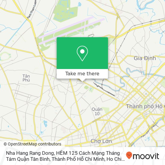 Nha Hang Rang Dong, HẺM 125 Cách Mạng Tháng Tám Quận Tân Bình, Thành Phố Hồ Chí Minh map