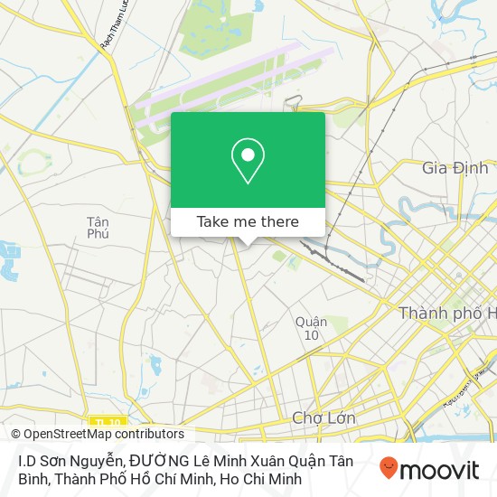 I.D Sơn Nguyễn, ĐƯỜNG Lê Minh Xuân Quận Tân Bình, Thành Phố Hồ Chí Minh map