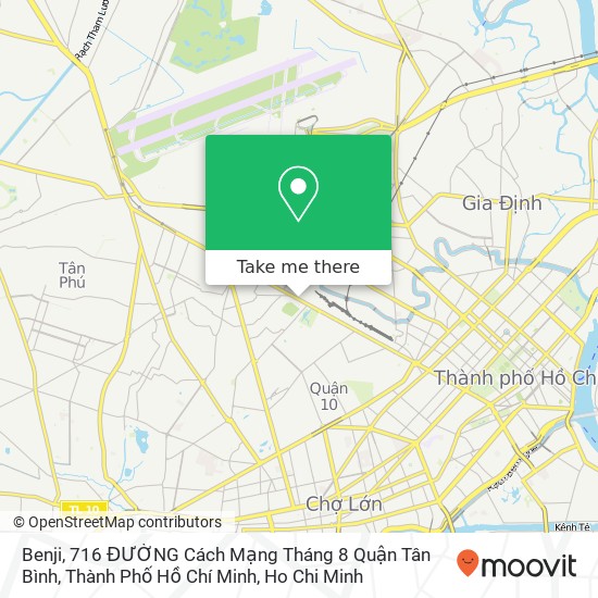 Benji, 716 ĐƯỜNG Cách Mạng Tháng 8 Quận Tân Bình, Thành Phố Hồ Chí Minh map