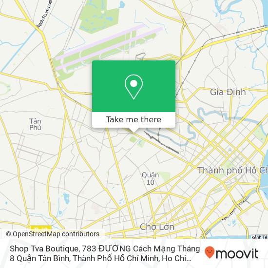 Shop Tva Boutique, 783 ĐƯỜNG Cách Mạng Tháng 8 Quận Tân Bình, Thành Phố Hồ Chí Minh map