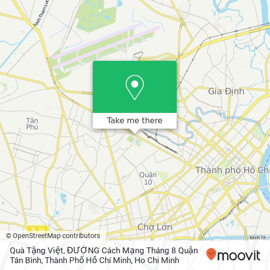 Quà Tặng Việt, ĐƯỜNG Cách Mạng Tháng 8 Quận Tân Bình, Thành Phố Hồ Chí Minh map
