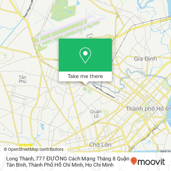 Long Thành, 777 ĐƯỜNG Cách Mạng Tháng 8 Quận Tân Bình, Thành Phố Hồ Chí Minh map