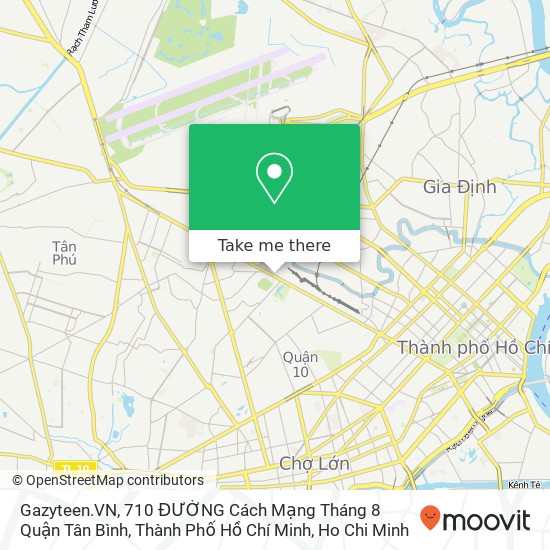 Gazyteen.VN, 710 ĐƯỜNG Cách Mạng Tháng 8 Quận Tân Bình, Thành Phố Hồ Chí Minh map