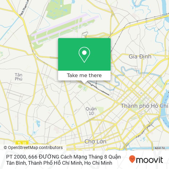 PT 2000, 666 ĐƯỜNG Cách Mạng Tháng 8 Quận Tân Bình, Thành Phố Hồ Chí Minh map