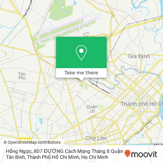 Hồng Ngọc, 807 ĐƯỜNG Cách Mạng Tháng 8 Quận Tân Bình, Thành Phố Hồ Chí Minh map