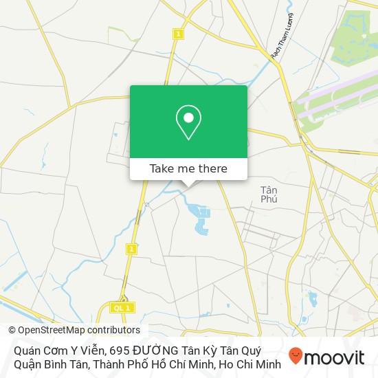 Quán Cơm Y Viễn, 695 ĐƯỜNG Tân Kỳ Tân Quý Quận Bình Tân, Thành Phố Hồ Chí Minh map