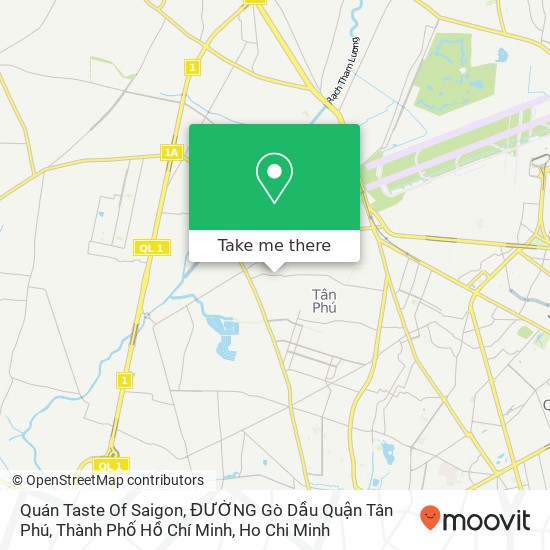Quán Taste Of Saigon, ĐƯỜNG Gò Dầu Quận Tân Phú, Thành Phố Hồ Chí Minh map