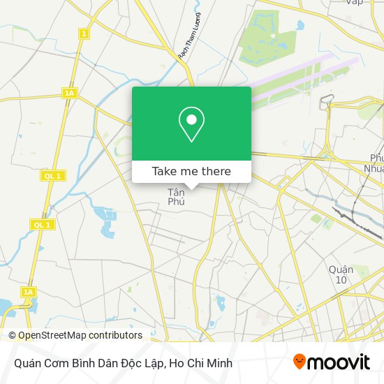 Quán Cơm Bình Dân Độc Lập map