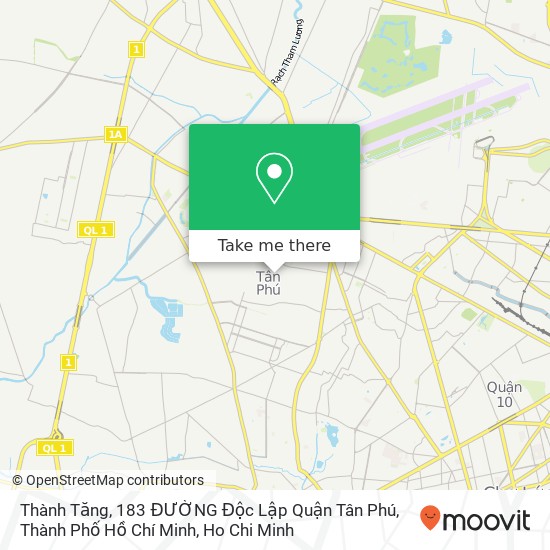 Thành Tăng, 183 ĐƯỜNG Độc Lập Quận Tân Phú, Thành Phố Hồ Chí Minh map