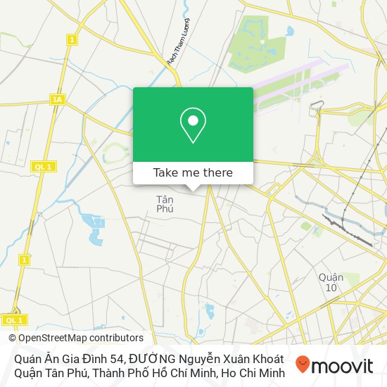 Quán Ăn Gia Đình 54, ĐƯỜNG Nguyễn Xuân Khoát Quận Tân Phú, Thành Phố Hồ Chí Minh map