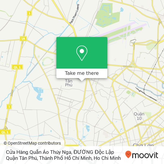 Cửa Hàng Quần Áo Thúy Nga, ĐƯỜNG Độc Lập Quận Tân Phú, Thành Phố Hồ Chí Minh map