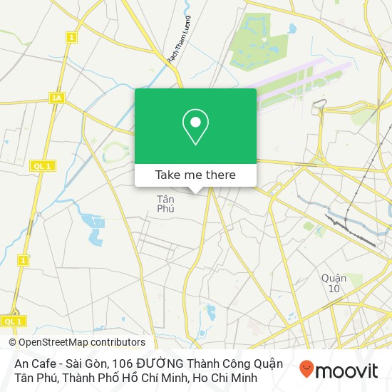 An Cafe - Sài Gòn, 106 ĐƯỜNG Thành Công Quận Tân Phú, Thành Phố Hồ Chí Minh map