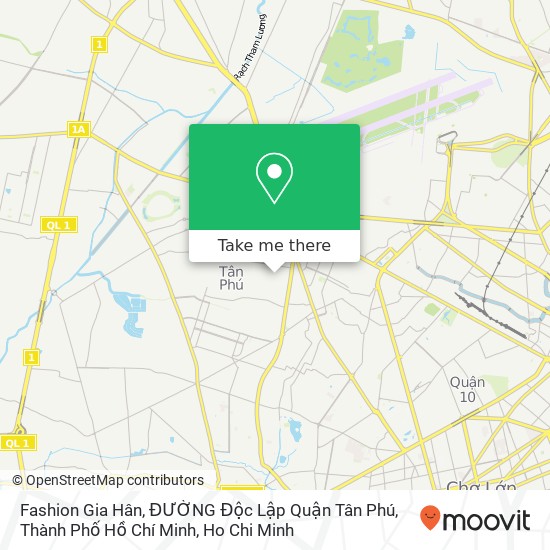 Fashion Gia Hân, ĐƯỜNG Độc Lập Quận Tân Phú, Thành Phố Hồ Chí Minh map