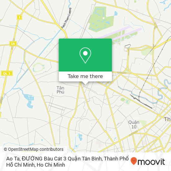 Ao Ta, ĐƯỜNG Bàu Cát 3 Quận Tân Bình, Thành Phố Hồ Chí Minh map