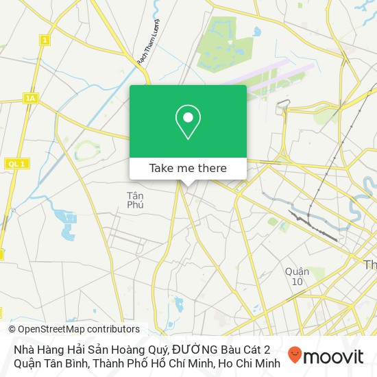 Nhà Hàng Hải Sản Hoàng Quý, ĐƯỜNG Bàu Cát 2 Quận Tân Bình, Thành Phố Hồ Chí Minh map