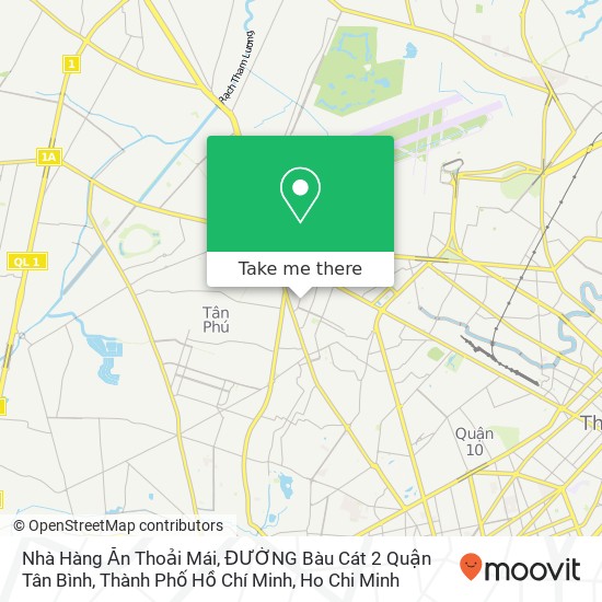 Nhà Hàng Ăn Thoải Mái, ĐƯỜNG Bàu Cát 2 Quận Tân Bình, Thành Phố Hồ Chí Minh map